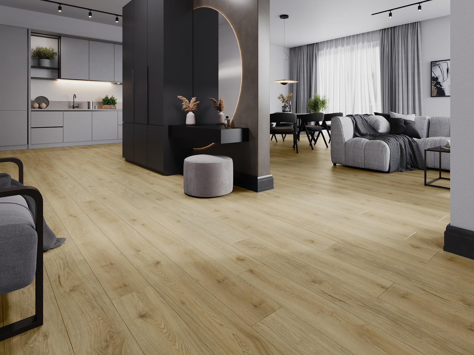 Mexen Charter Oak vinyl panels 1240 x 182 mm SPC 6.5 mm, IXPE underlay 1.5 mm, 4 V-Groove, Oak - F1022-1240-182-505-4V1-01